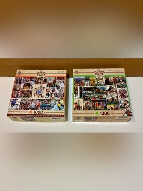 Lot Of 2 MasterPieces - Saturday Evening Post Rockwell Collage 1000
Pc. Puzzles